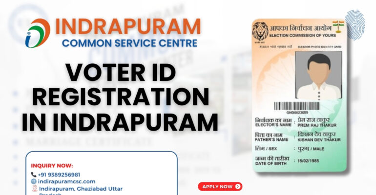 Online voter ID registration Indirapuram